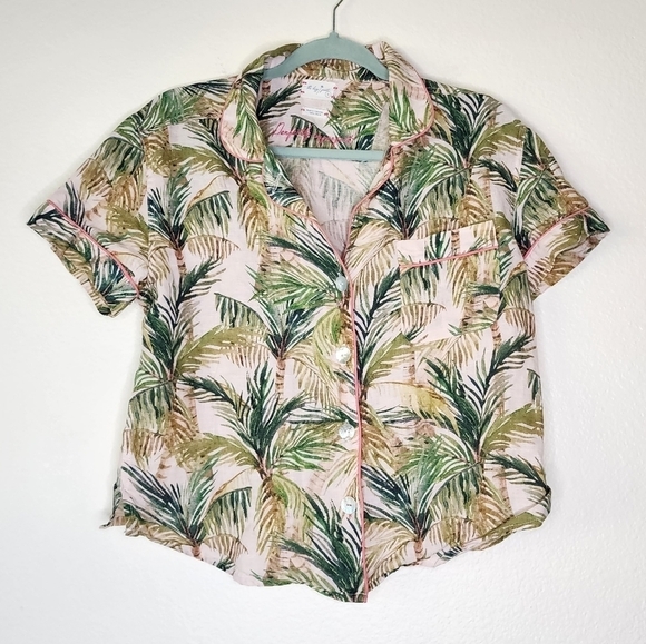The Lazy Poet Lola Frond Linen PJ Set S - Picture 1 of 7